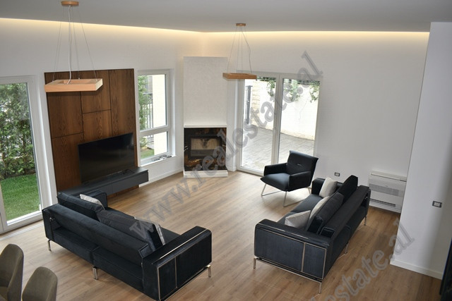 2-storey villa for rent near the Artificial Lake in Tirana.

It has an area of 225 m2 divided into